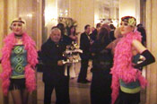 Dancers meeting and greeting